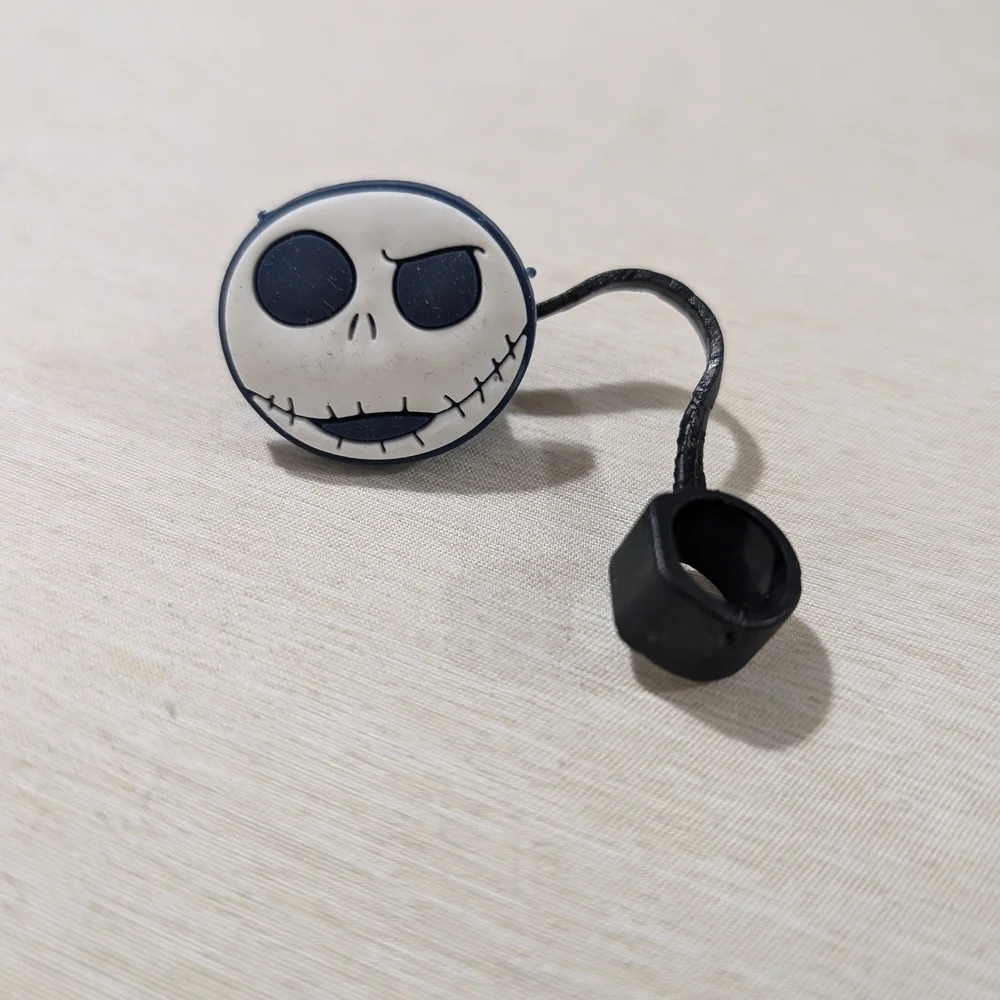 🎀 $5 Disney The Nightmare Before Christmas Black and White Straw Charm